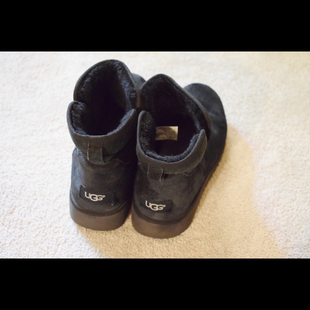 Black ugg ankle boots